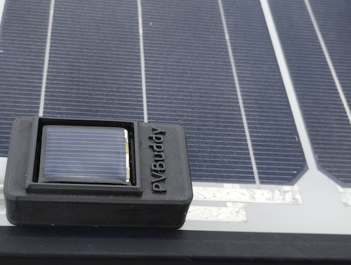 PVS01 irradiance sensor positioned in the same orientation as a solar panel